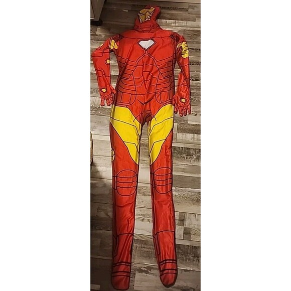 Iron Man Bodysuit Marvel Superhero Fancy Onesy/Halloween Deluxe Costume OSFM - Picture 1 of 6